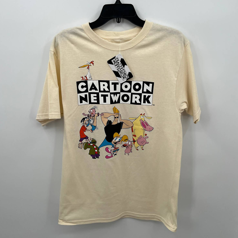 Cartoon Network Men's Graphic Ivory T-Shirt in Size Medium